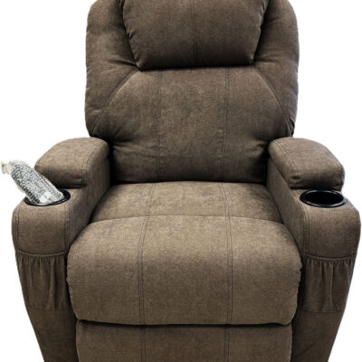 Recliner - brown, power lift, model 7028